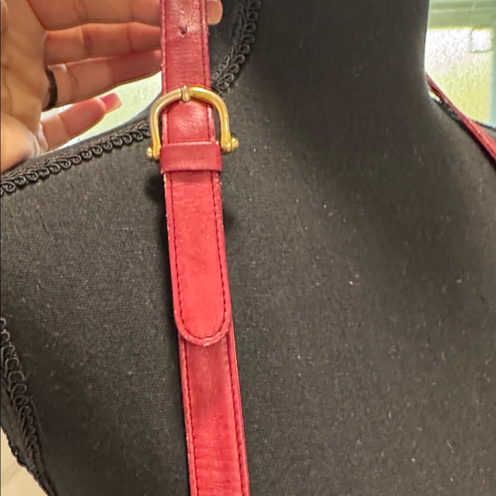 Celine vintage Red Quilted Leather Bag with COA - Picture 5 of 17